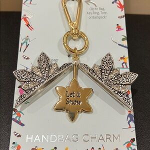 True To Form | Dual Tone Christmas Snowflake “Let It Snow” Bag Charm ❄️
